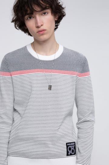 Sweter HUGO Striped Patterned Męskie (Pl96827)